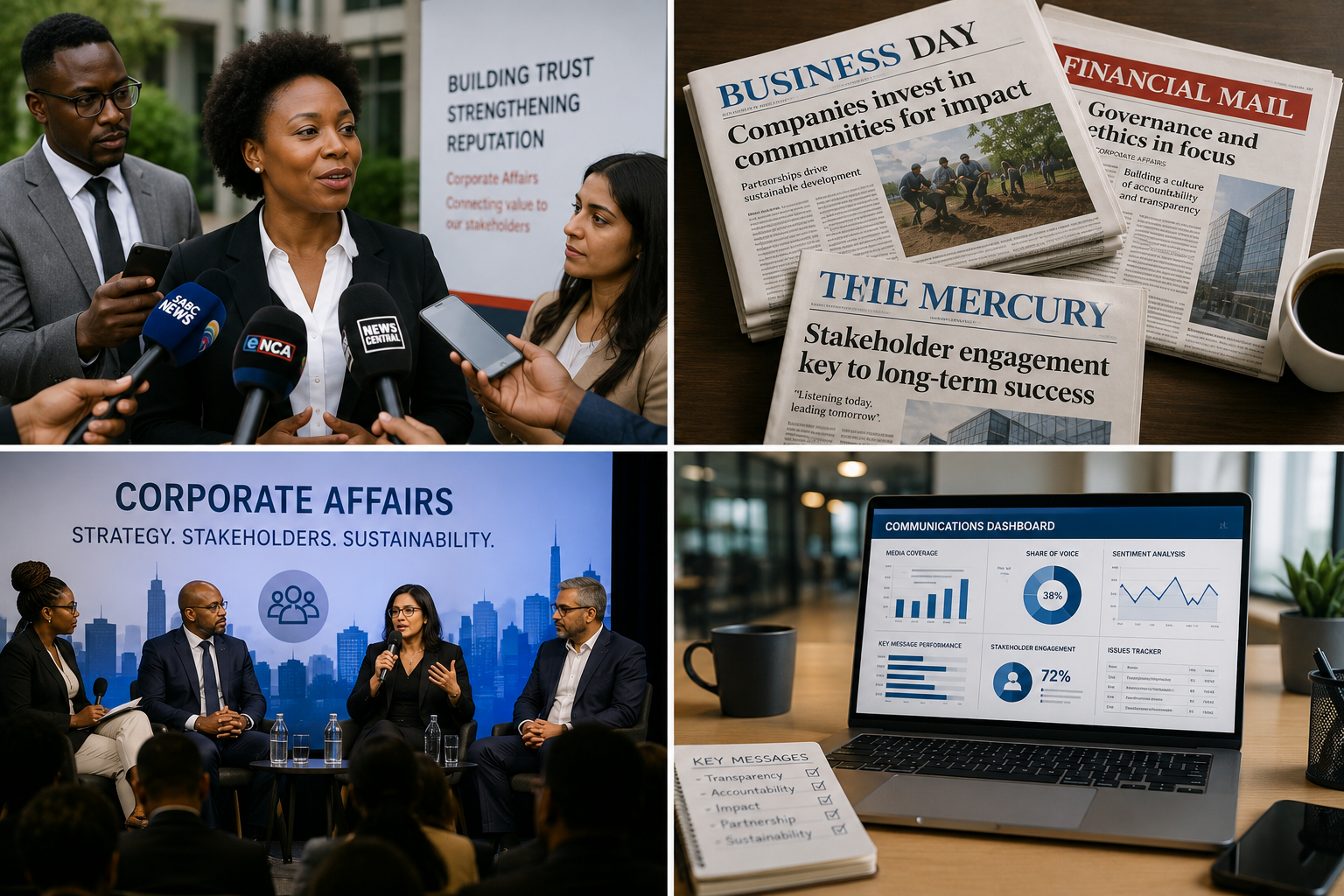 Corporate affairs media engagement and strategic
communication